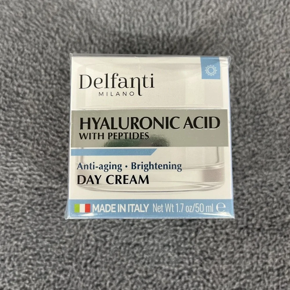 Delfanti Milano Hyaluronic With Peptides‎ Day Cream 1.7 oz 50mL Made in Italy